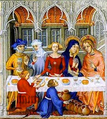 Fratelli Limbourg «Le nozze dei Cana»