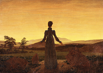 Caspar D. Friedrich «Donna al tramonto del sole»