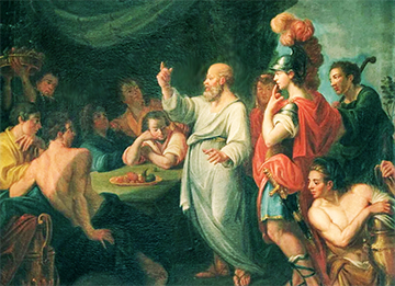 Nicolas Guibal «Gli insegnamenti di Socrate per le strade di Atene»
