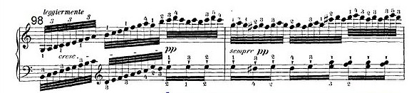  “La caduta verso l’alto” (Sturz nach oben) Ludwig van Beethoven, Sonata op. 111, II movimen-to, battuta 98