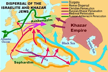 4. Khazar empire jews migration