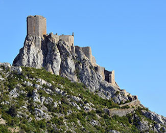 Rovine del castello di Queribus