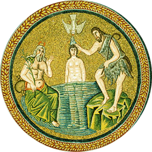 Battesimo nel Giordano Mosaico di Ravenna