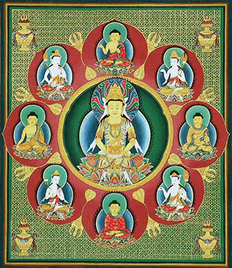Il Buddha e gli 8 Bodhisattva