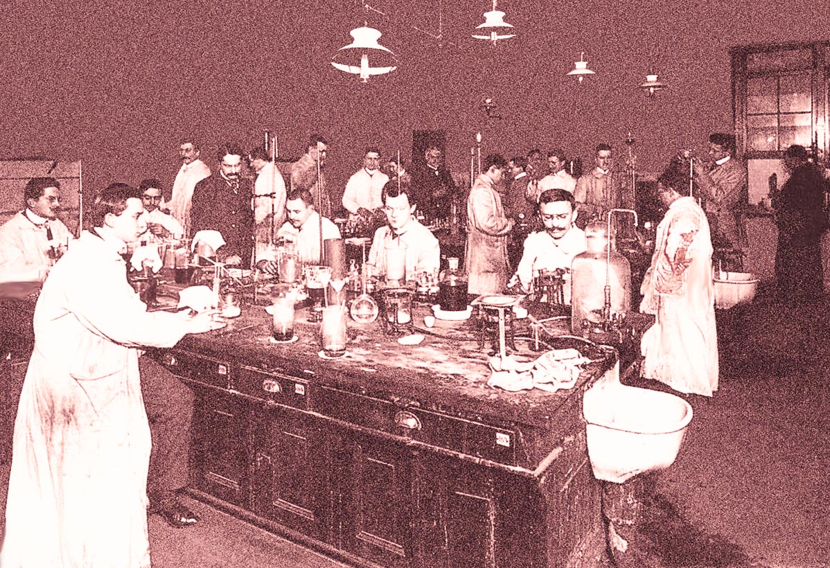 Laboratorio scientifico di Lipzia nel 1906