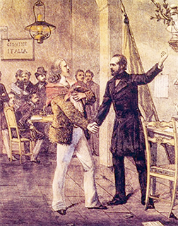 Incontro tra Giuseppe Garibaldi e Giuseppe Mazzini a Marsiglia