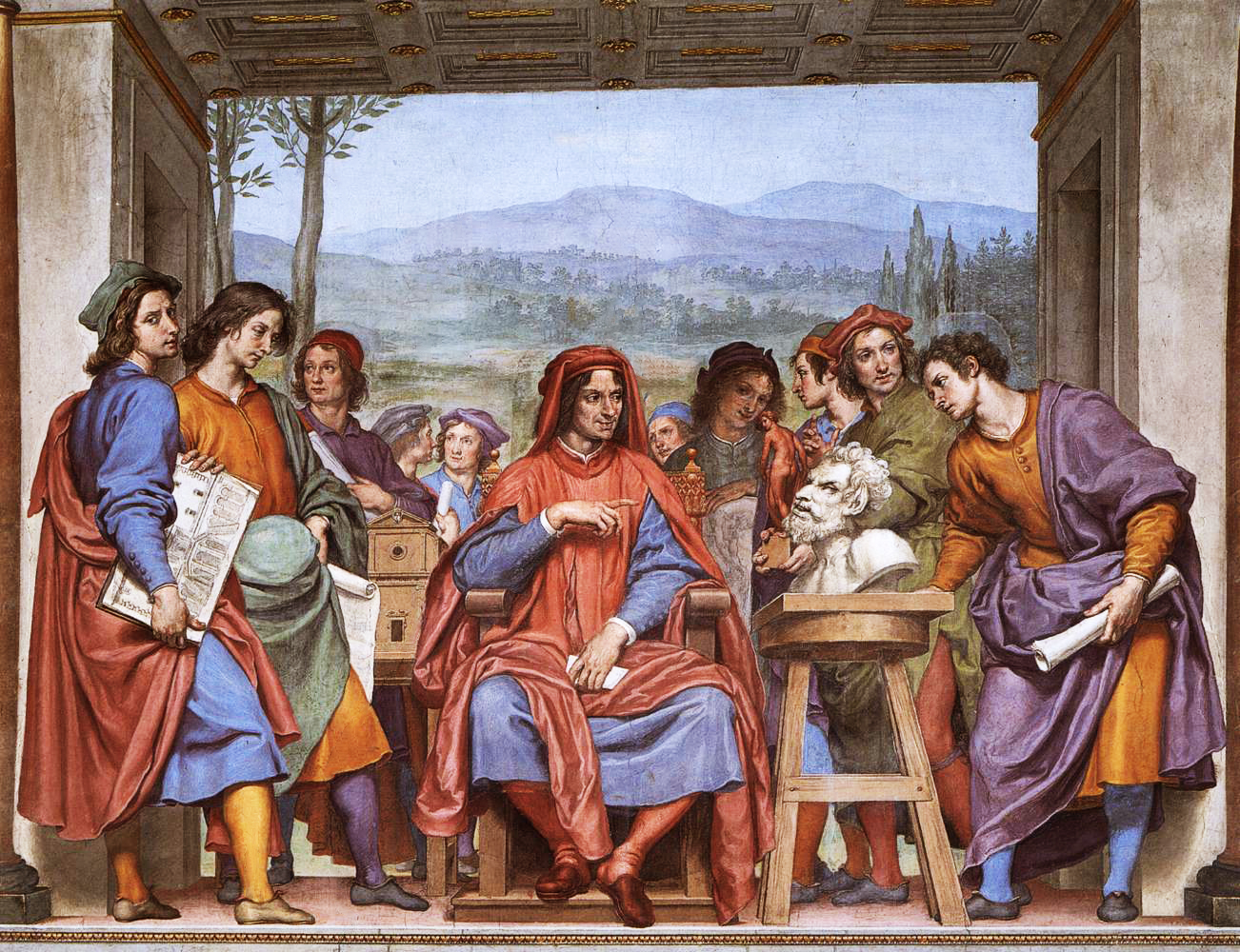Lorenzo de' Medici circondato da artisti