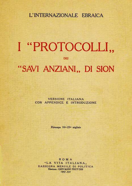  I protocolli dei Savi anziani di Sion