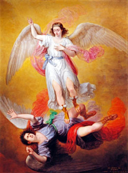 Antonio Maria Esquivel Michele caccia Lucifero dal cielo