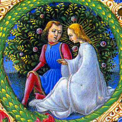 Cantico dei Cantici miniatura del XV secolo
