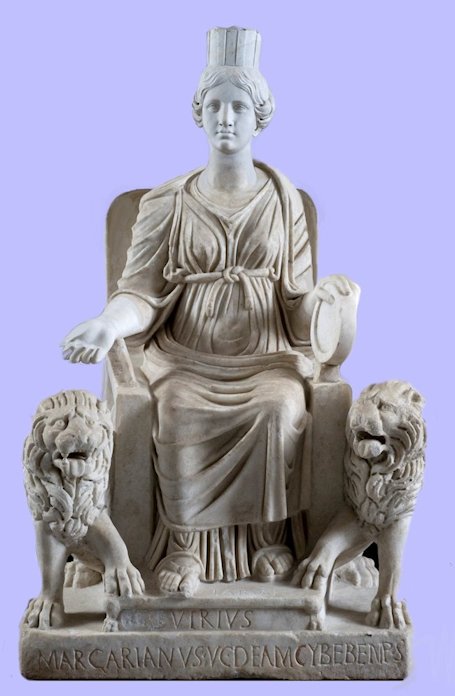 Magna Mater Cibele in trono