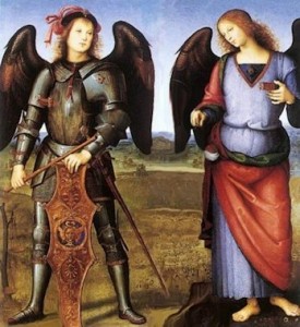 l Perugino  «Gli Arcangeli Michele e Raffaele»