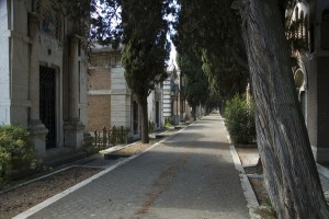 Viale delle cappelle al Verano